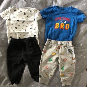 {BABY} Carters onesie & sweat pant set (9M)